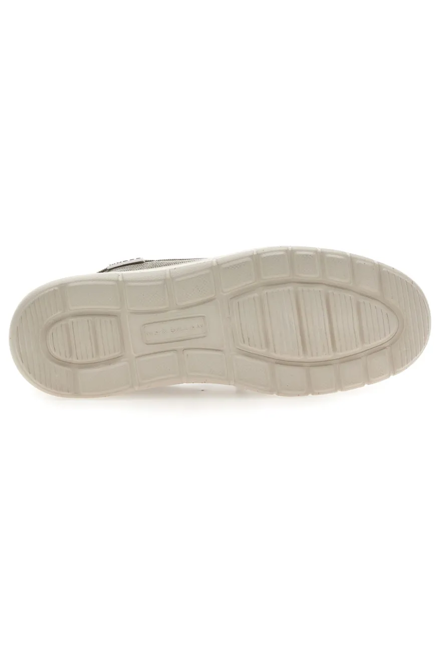 Scarpe da barca color cemento in tessuto Max dillan MXM618F08