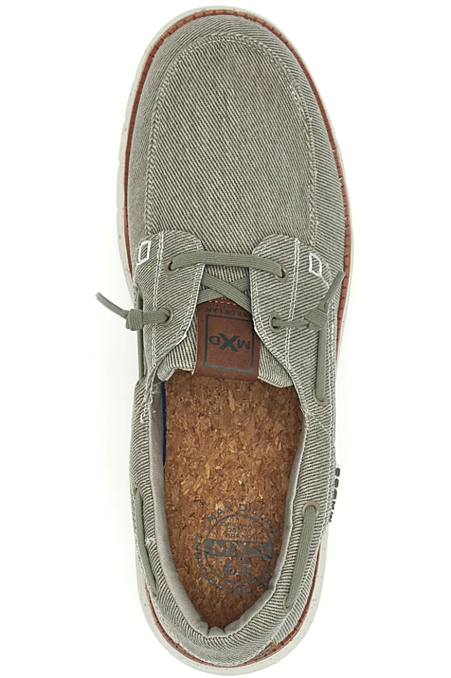 Scarpe da barca color cemento in tessuto Max dillan MXM618F08