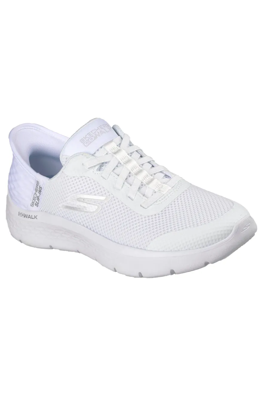 Scarpe slip ins bianco in mesh Skechers Go walk flex grand entry