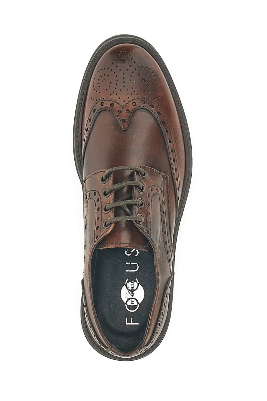 Scarpe Stringate Marroni Con Decorazione Duilio Pittarello Focus 2240