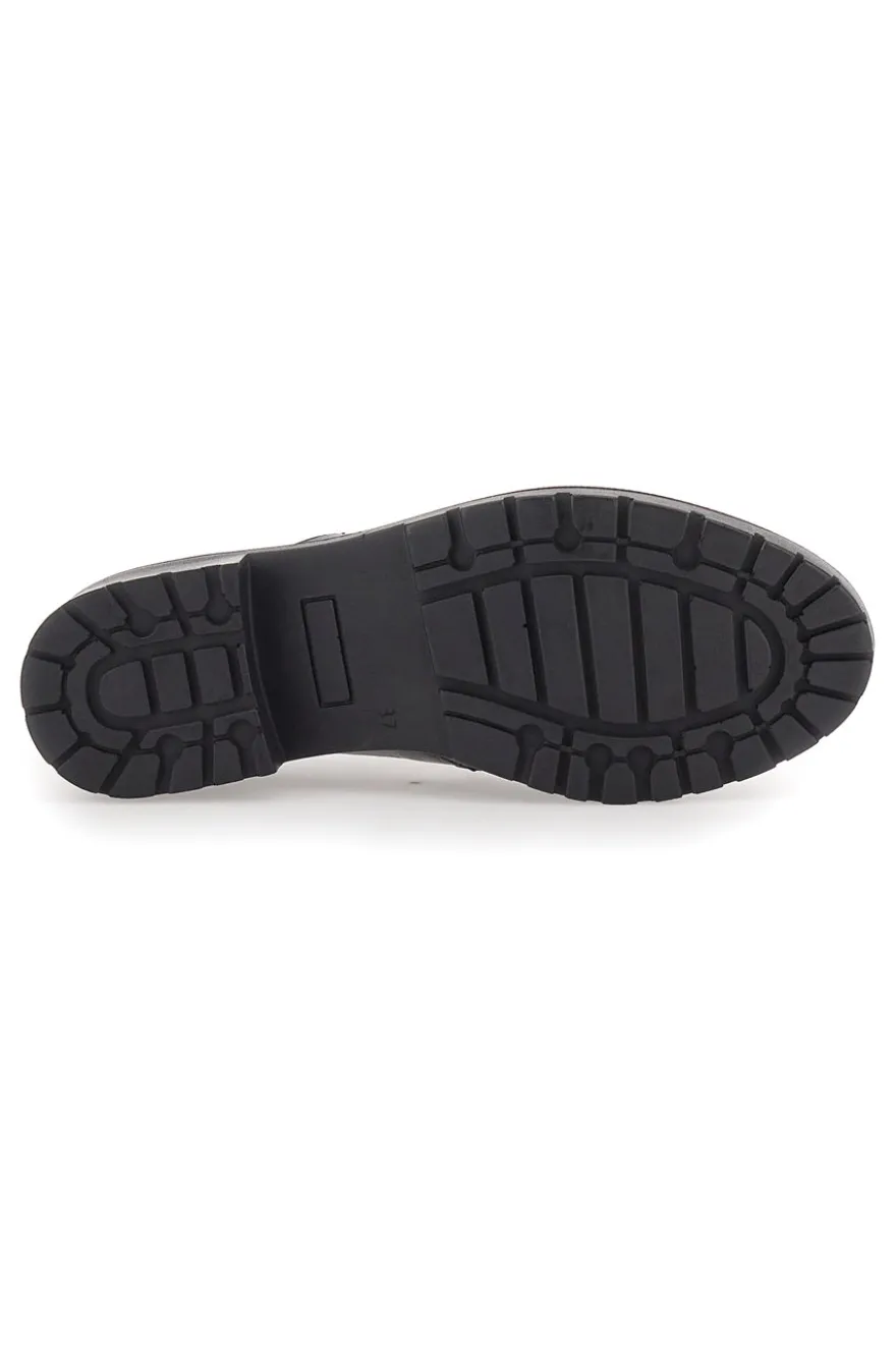 Scarpe Stringate Nere Ecofriendly in Vera Pelle con Lavorazione Prima Riga 707