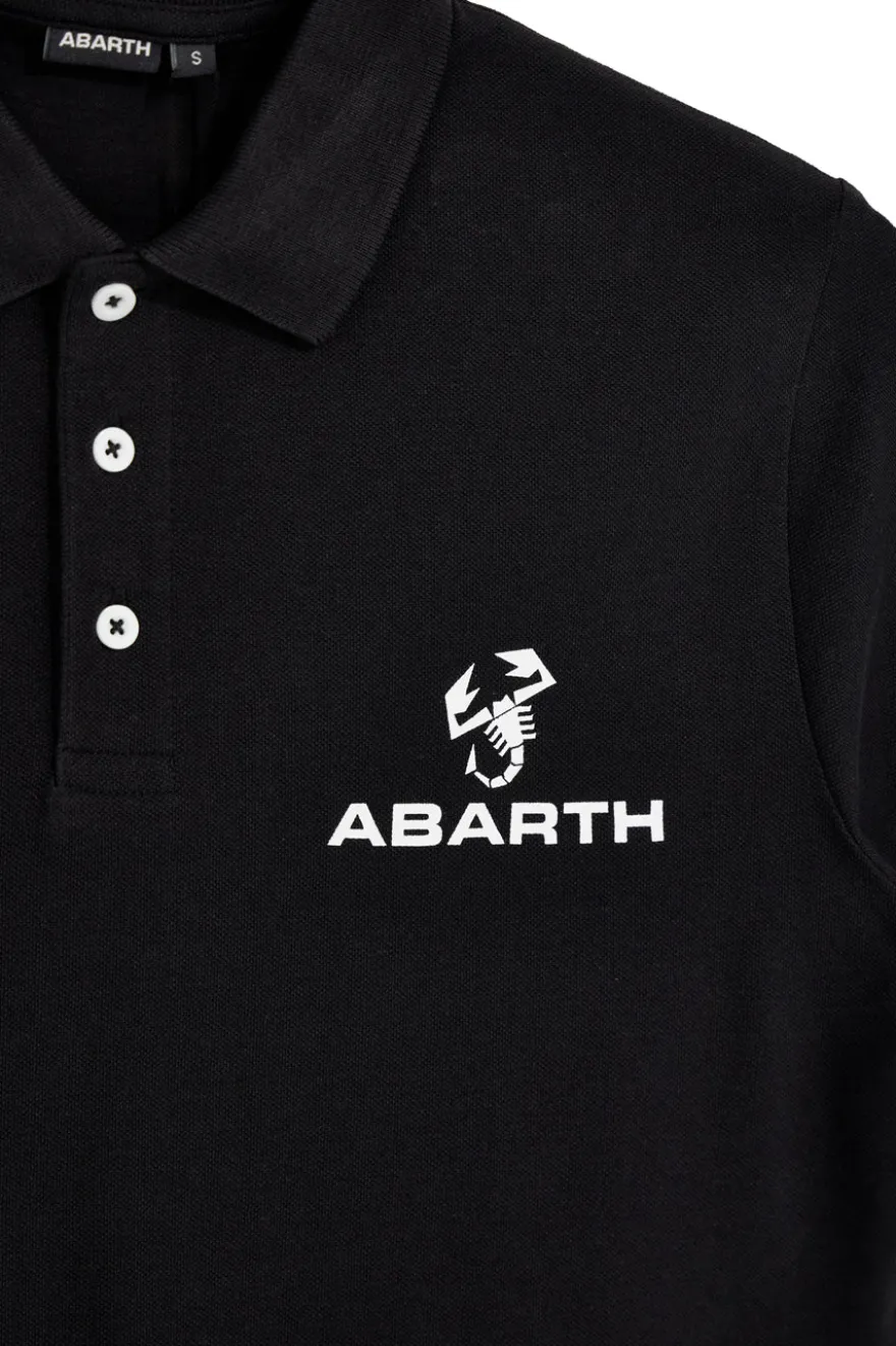 Schwarzes Kurzarm-Poloshirt Abarth AH24SS152
