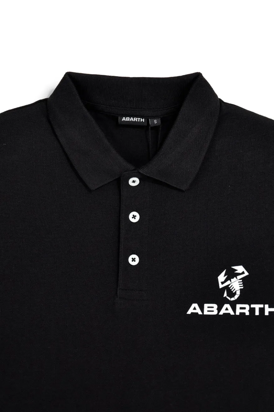 Schwarzes Kurzarm-Poloshirt Abarth AH24SS152
