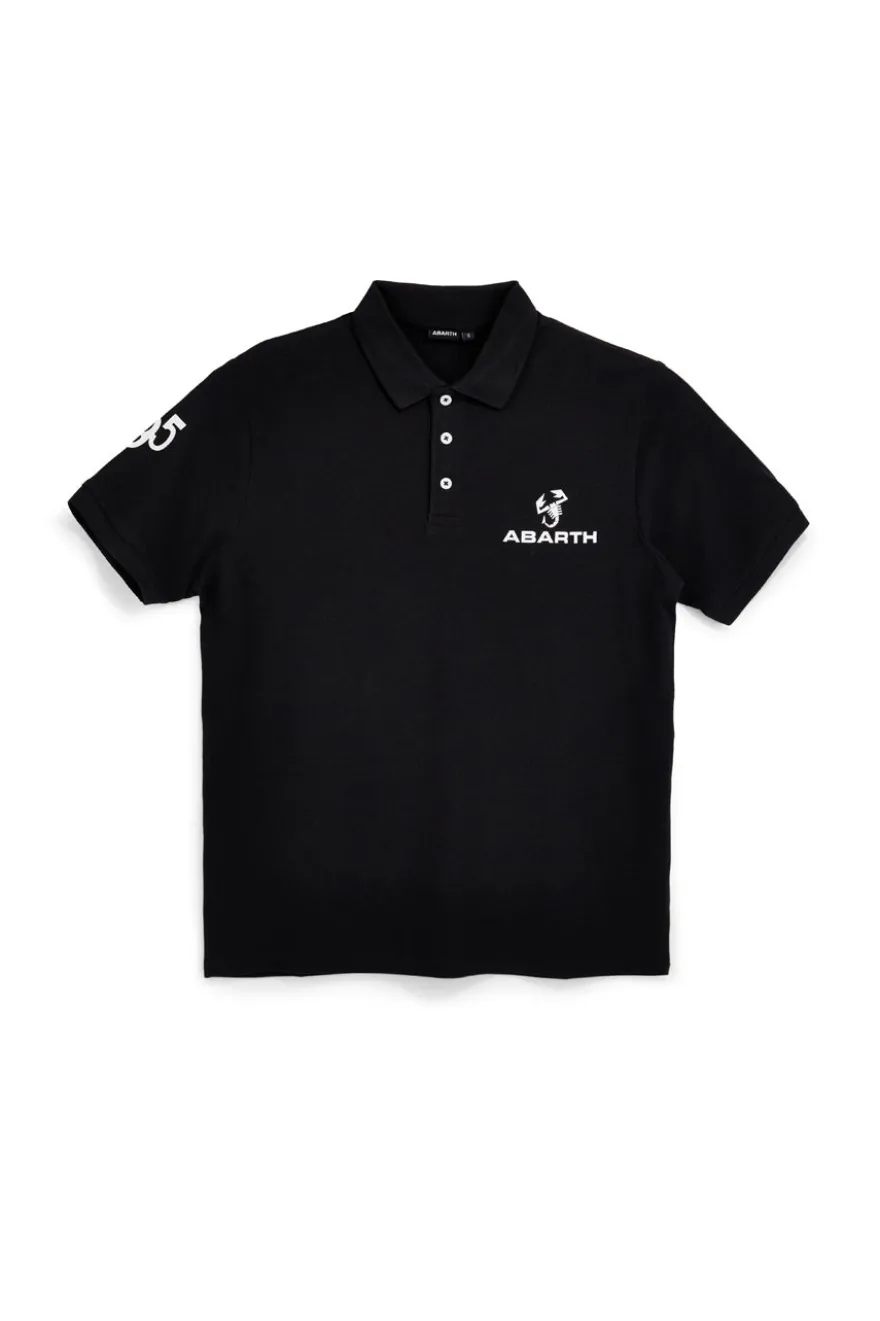 Schwarzes Kurzarm-Poloshirt Abarth AH24SS152