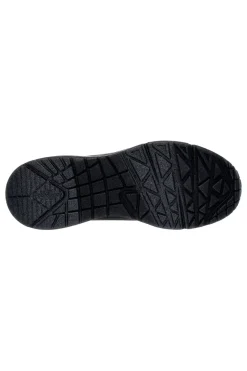 Skechers – Uno Wedge Hi Steps – Schwarze Keilsneaker mit goldenen Details