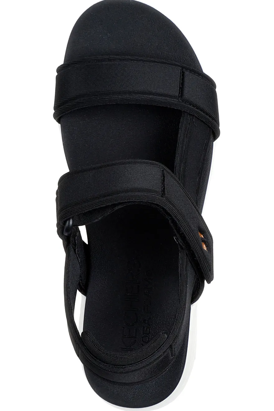 Skechers Uno – Summer Stand2 Vegane schwarze Sandalen mit Klettverschluss