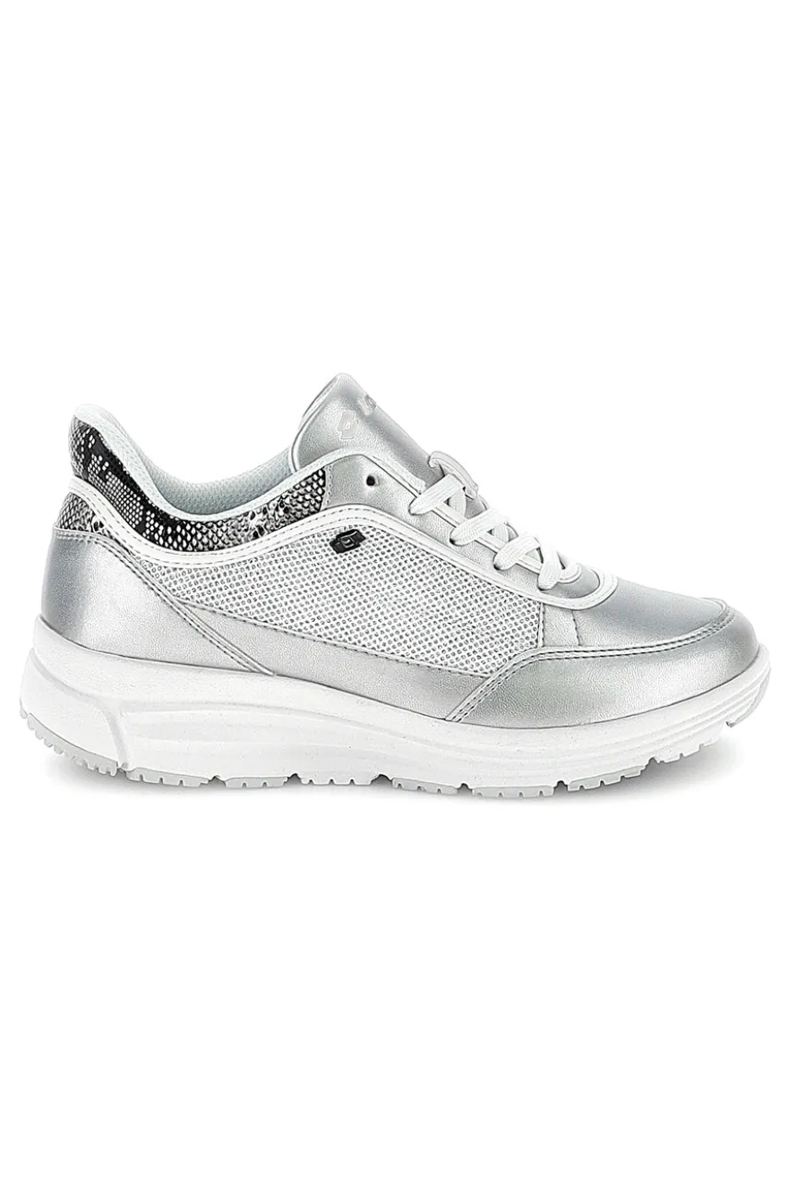 Sneakers argento con inserti animalier Lotto LOVE RIDE AMF VIII PHY W