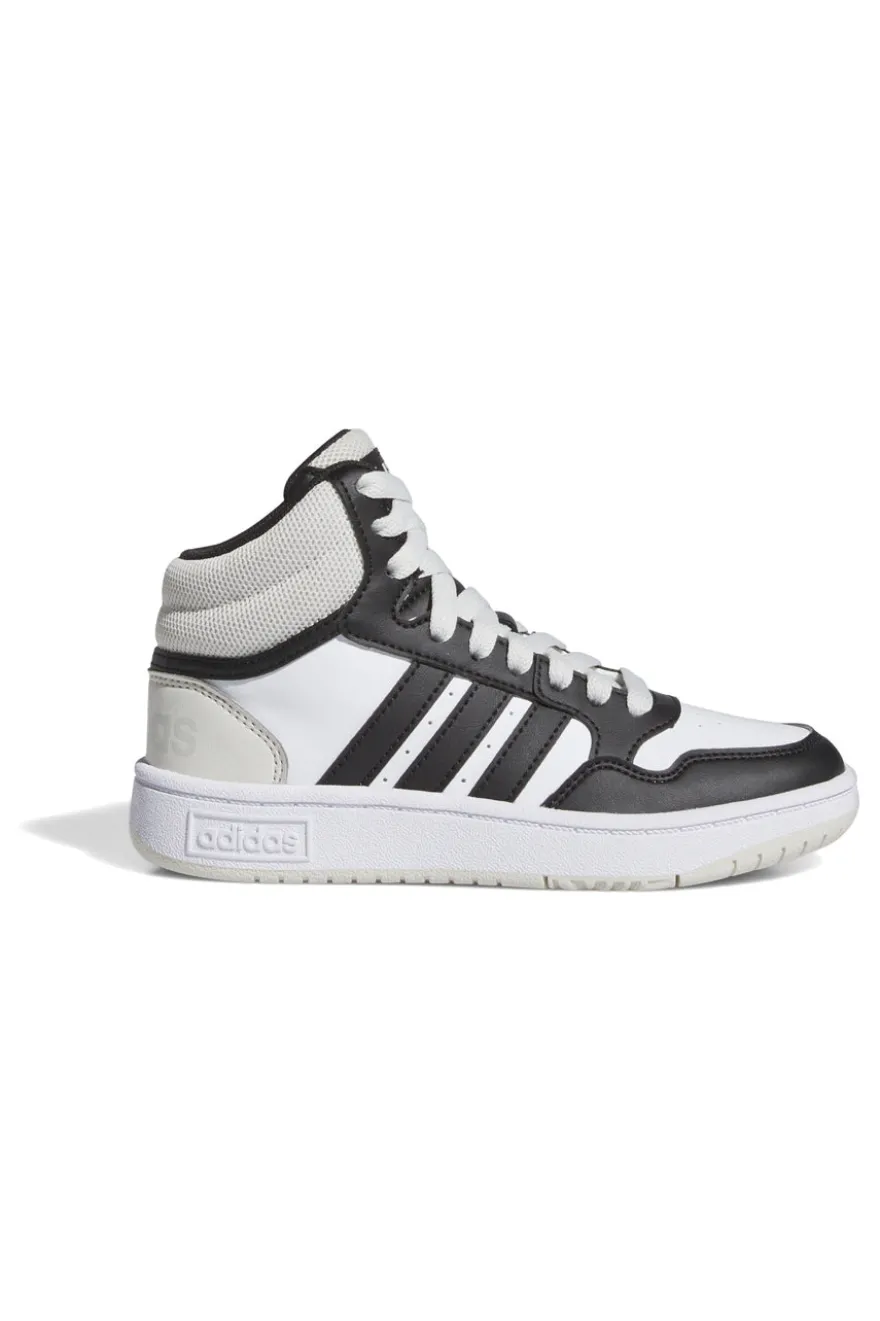 Sneakers bianche alte con lacci Adidas HOOPS 3.0 MID K
