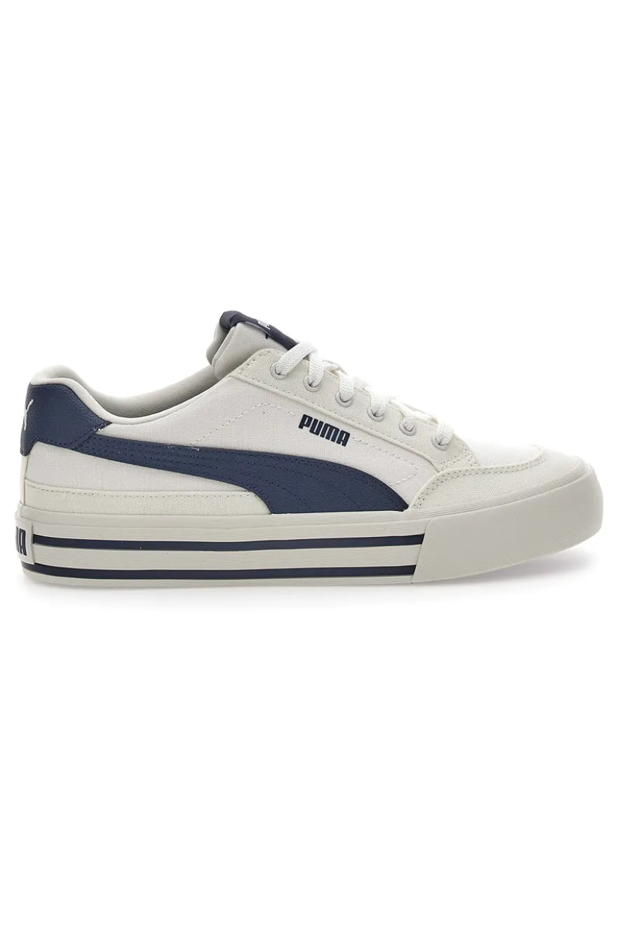 Sneakers Bianche Con Dettagli Blu da Uomo Puma Court Classic Vulc FS