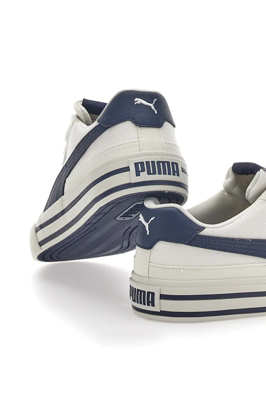 Sneakers Bianche Con Dettagli Blu da Uomo Puma Court Classic Vulc FS