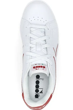 Sneakers bianche con logo rosso e velcro DIADORA GAME P GS