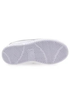 Sneakers Bianche con Logo Argento e Dettaglio Fuxia DIADORA GAME STEP METAL PS