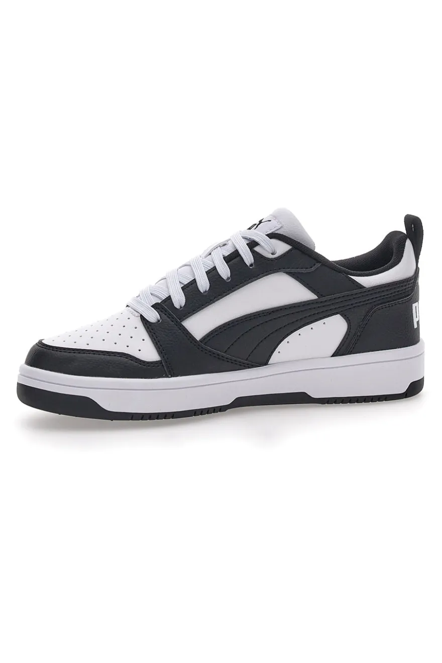 Sneakers Bianche e Nere Con Stringa Laterale Puma Rebound V6 LO JR