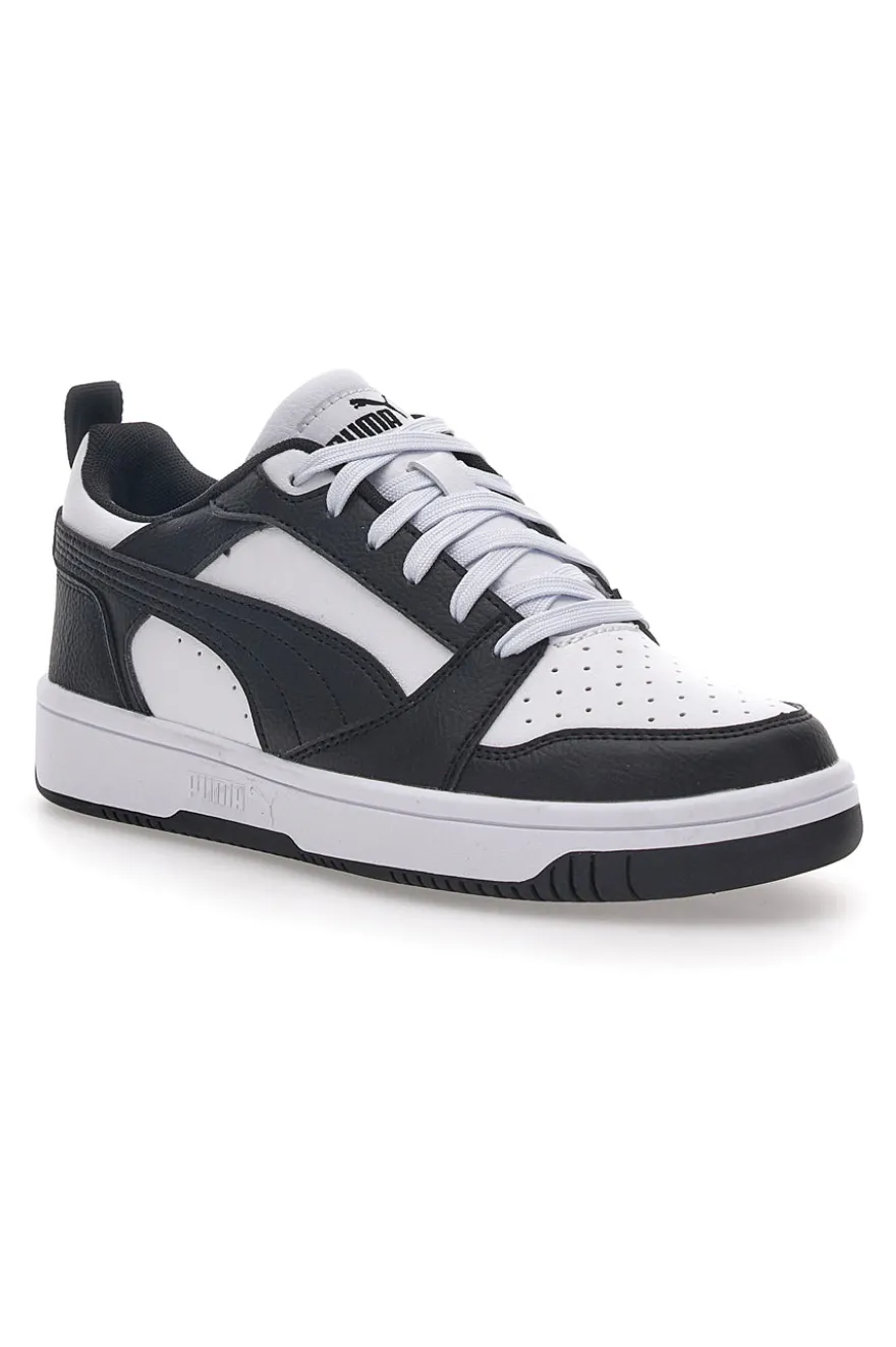 Sneakers Bianche e Nere Con Stringa Laterale Puma Rebound V6 LO JR