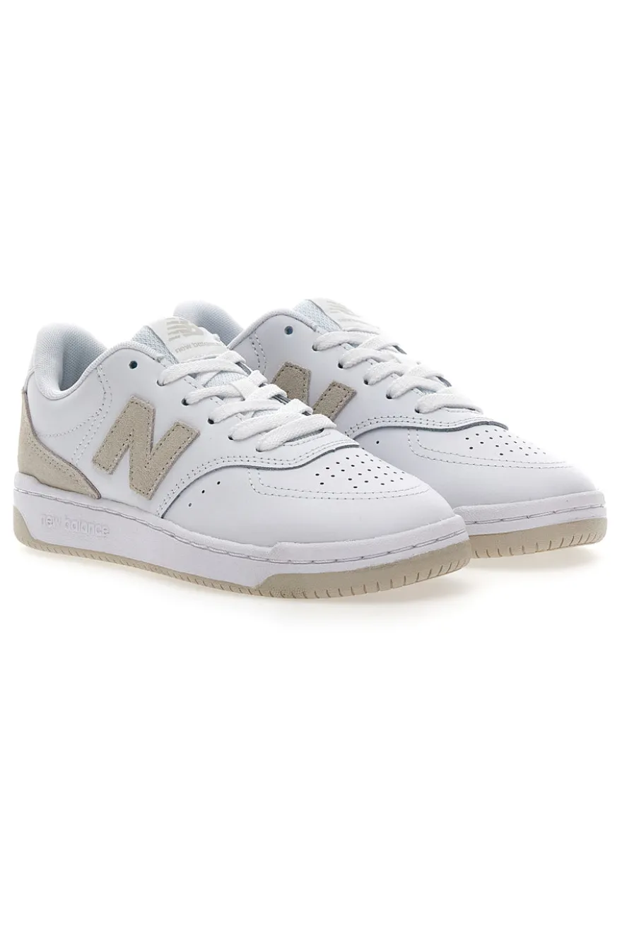 Sneakers bianche e oro con tomaia traforata NEW BALANCE BB80RTG
