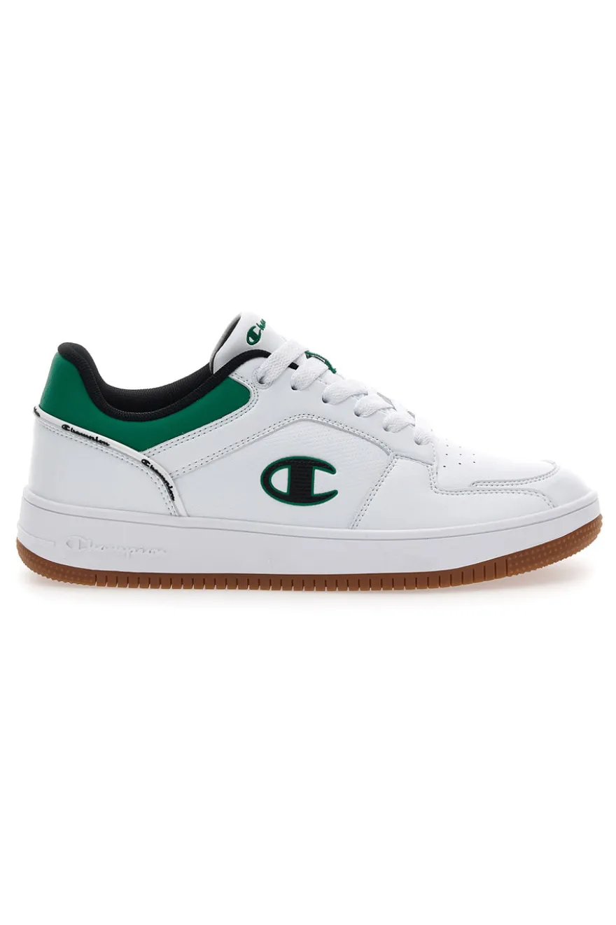 Sneakers Bianche e Verdi Con Logo Laterale Champion RD18 2 LOW