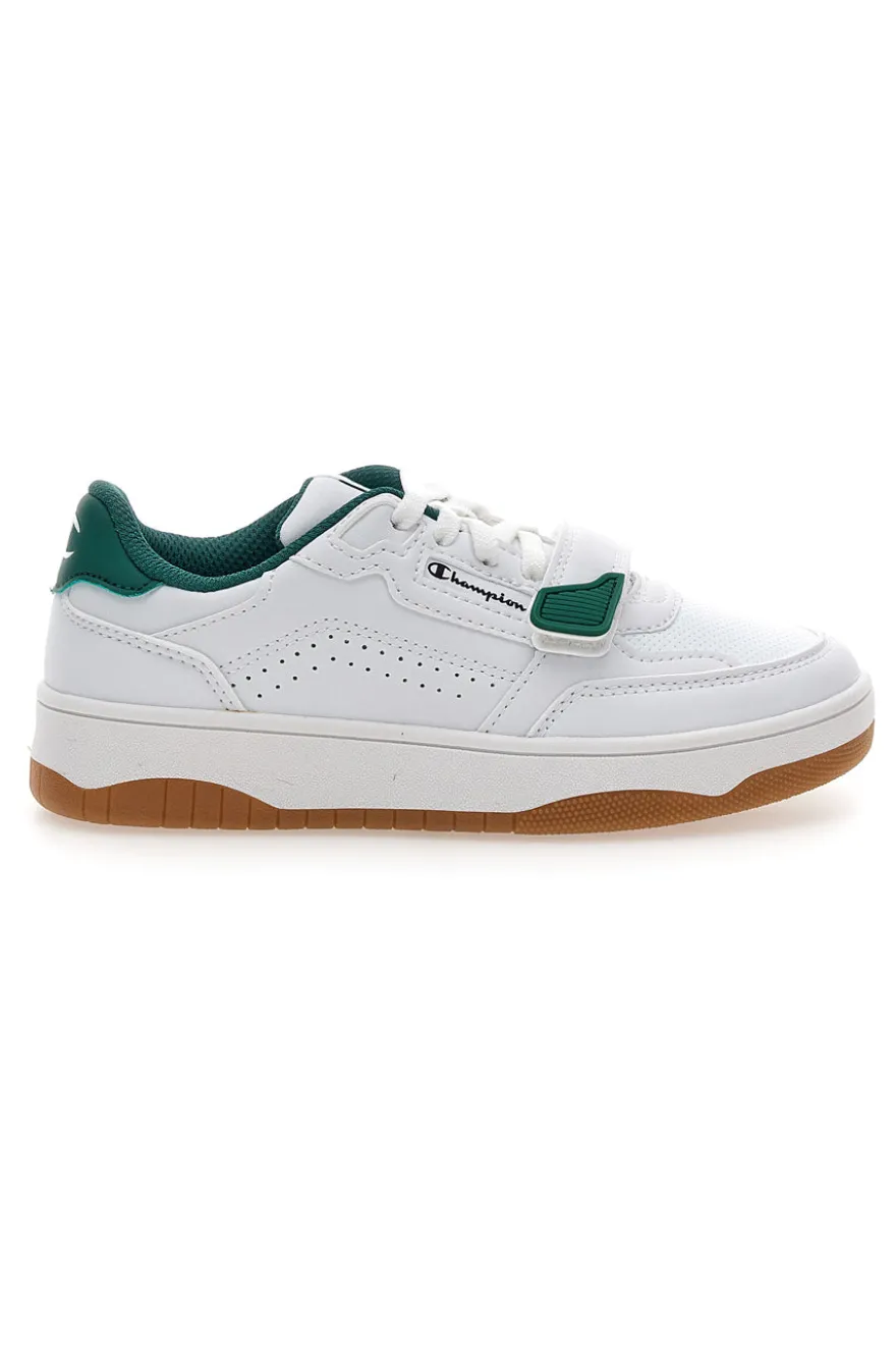 Sneakers bianche e verdi con strappo Champion RS25 U PS