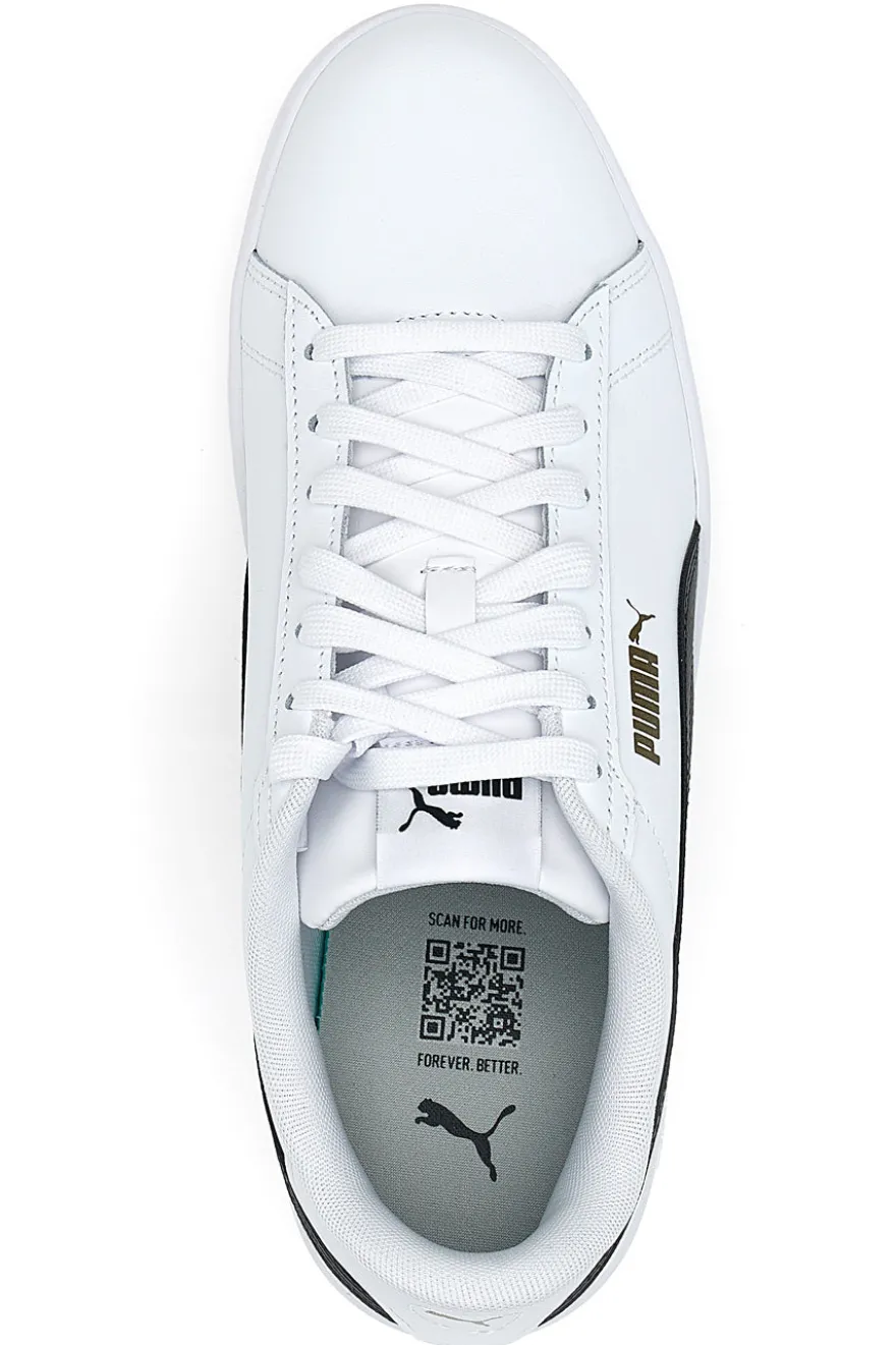 Sneakers bianche in pelle con logo nero Puma Smash 3.0 L