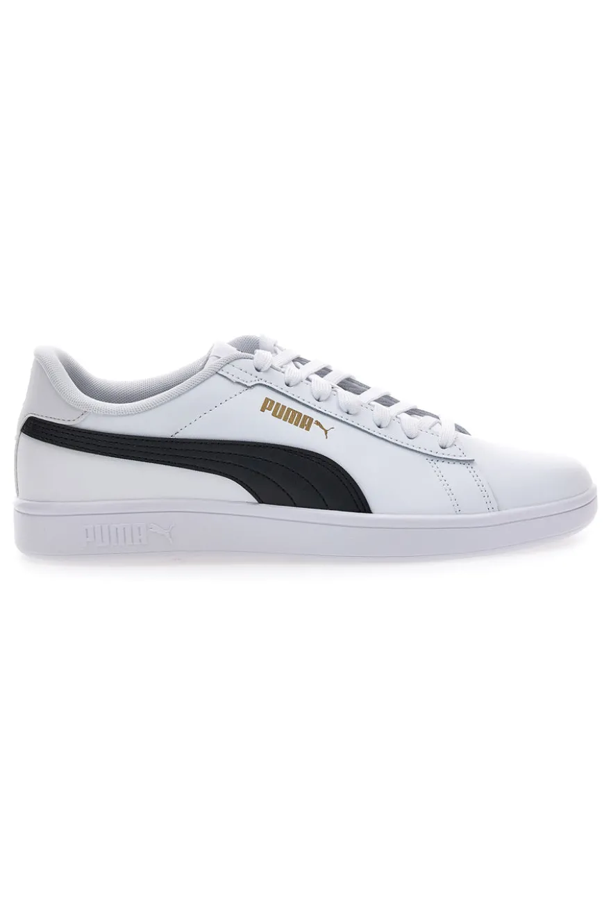 Sneakers bianche in pelle con logo nero Puma Smash 3.0 L