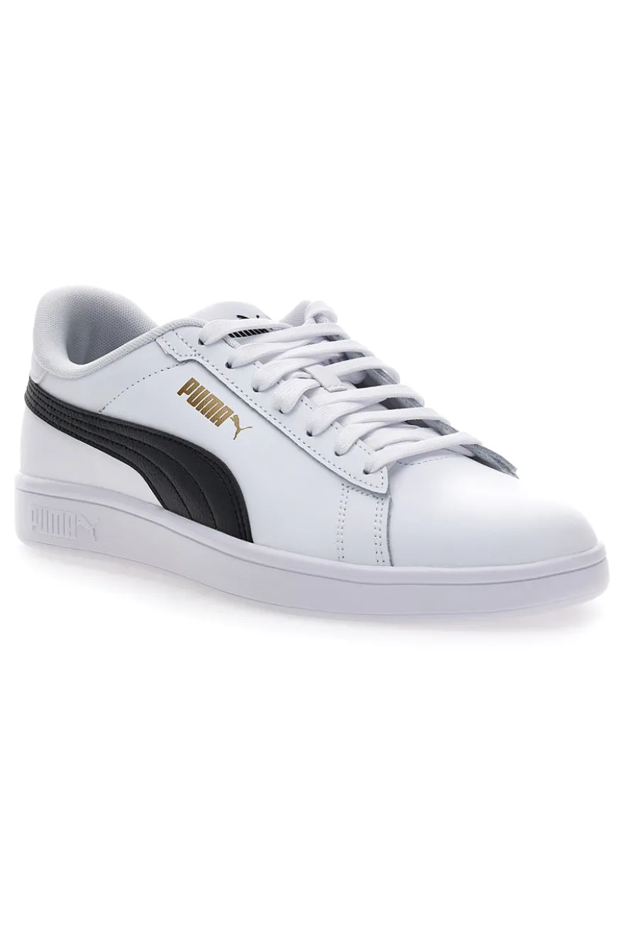 Sneakers bianche in pelle con logo nero Puma Smash 3.0 L