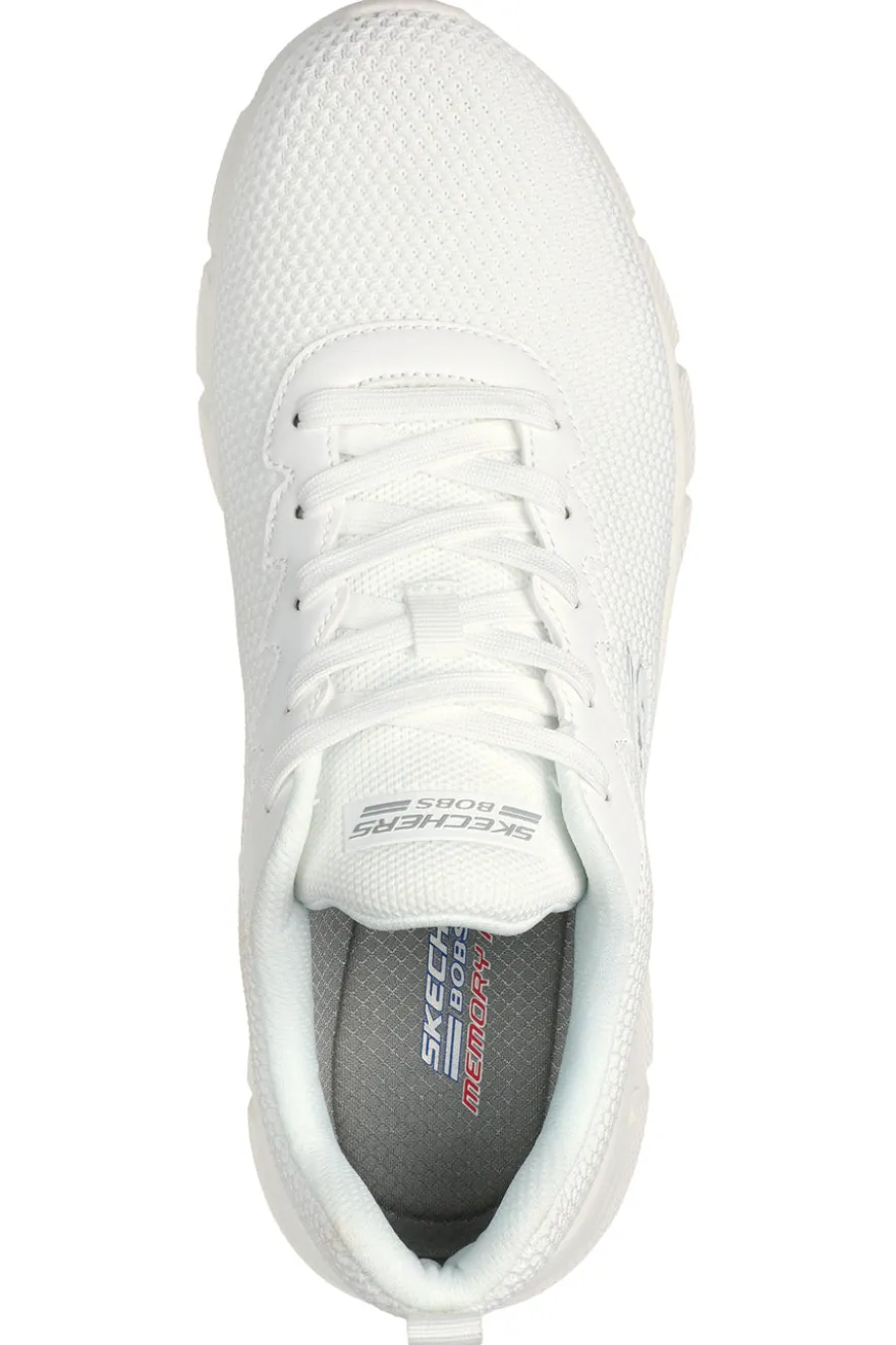 Sneakers bianche knit ammortizzate Skechers Bobs B Flex Chill Edge