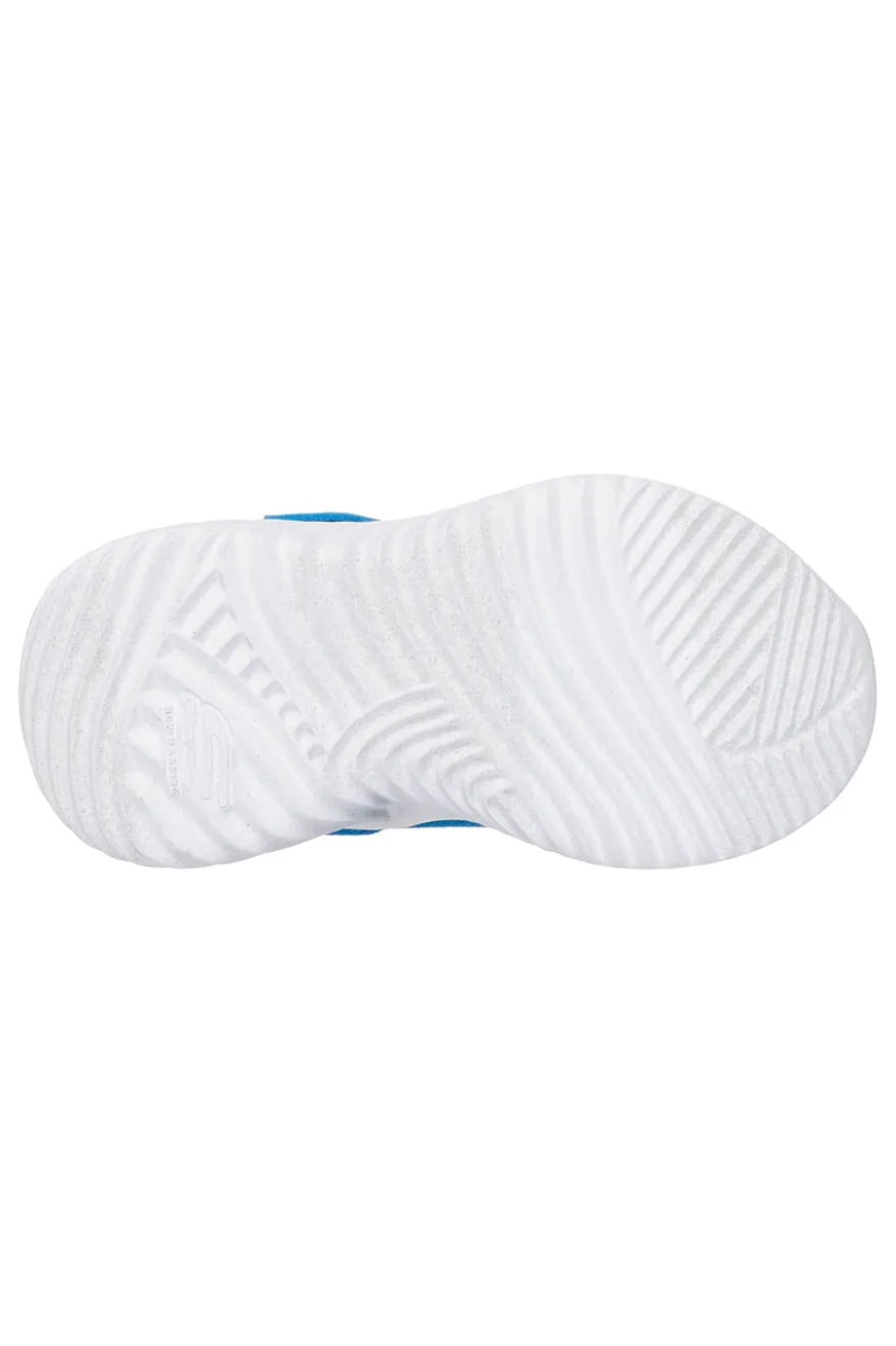 Sneakers blu con chiusura regolabile e suola leggera Skechers Bounder Techrox da Bambino
