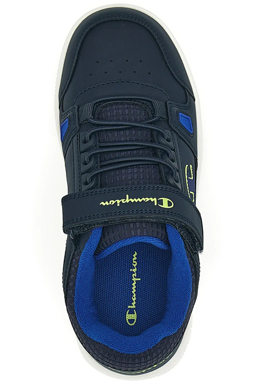 Sneakers blu con velcro e dettagli verdi Champion RD18 LOW COMB B PS