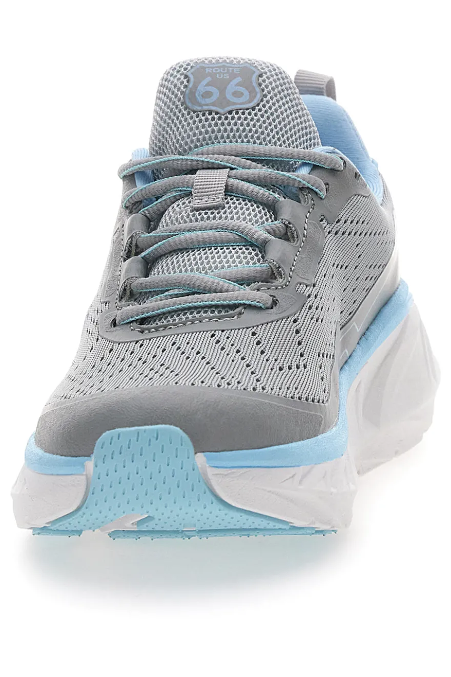 Sneakers grigie con dettagli azzurri ROUTE 66 RO51038D