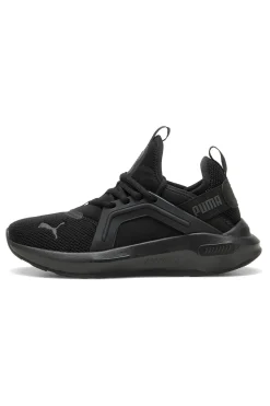 Sneakers junior nere in tessuto con suola ammortizzata Puma Softride Enzo 5 Jr