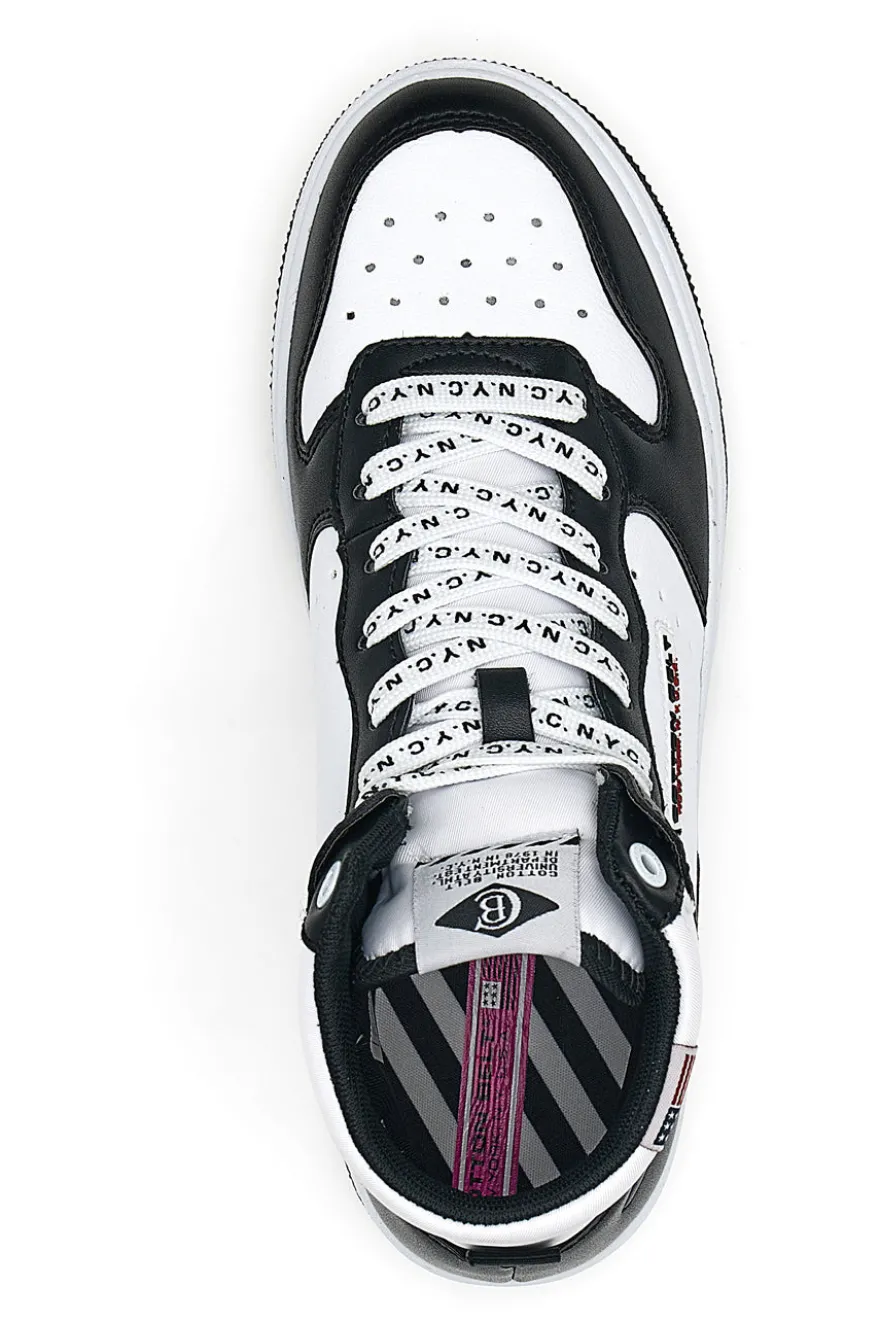 Sneakers Mid Cut Nere-Bianche Cotton Belt Scottie