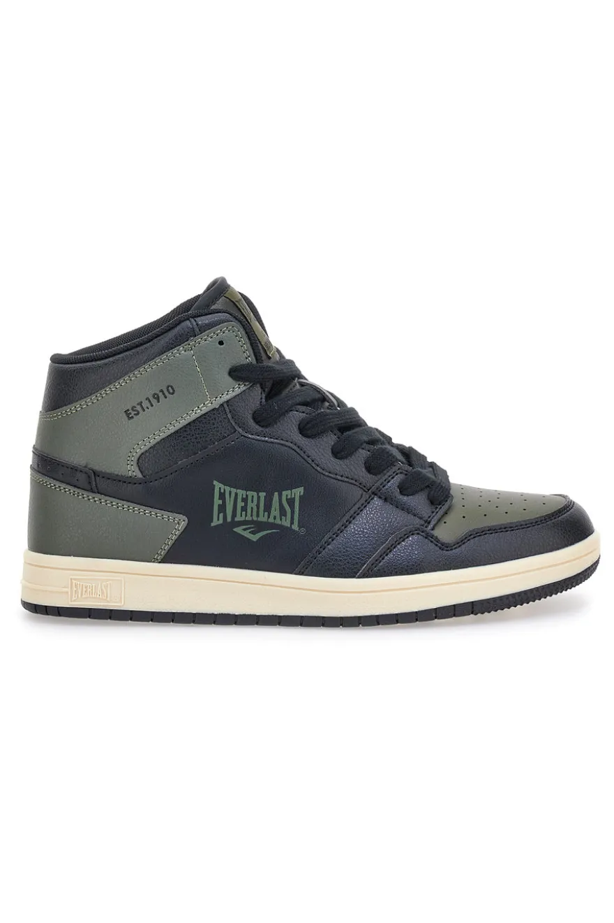 Sneakers mid verde e nero in materie sintetiche Everlast EV716
