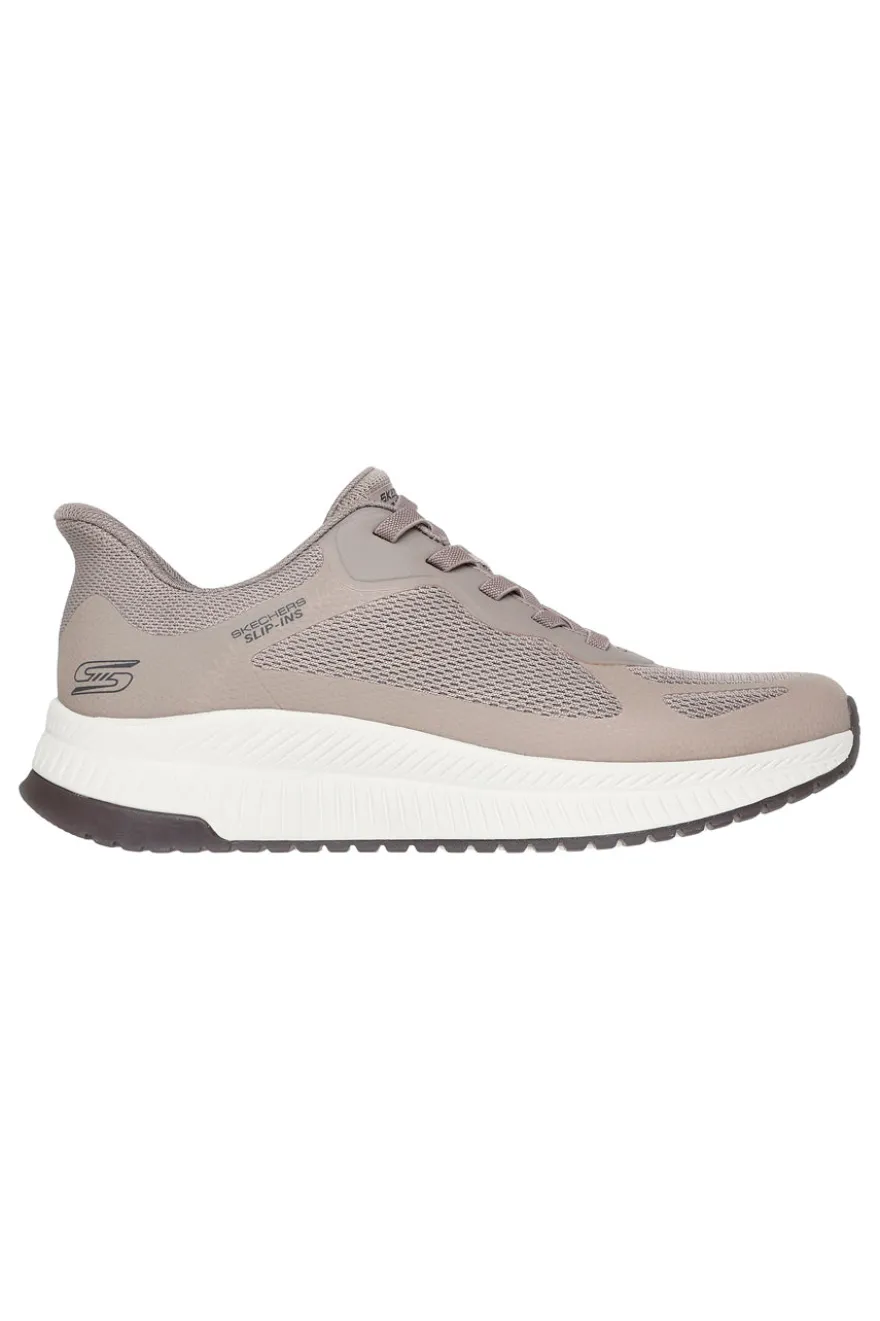Sneakers Slip-ins taupe scuro con Memory Foam Skechers Bobs Squad 4