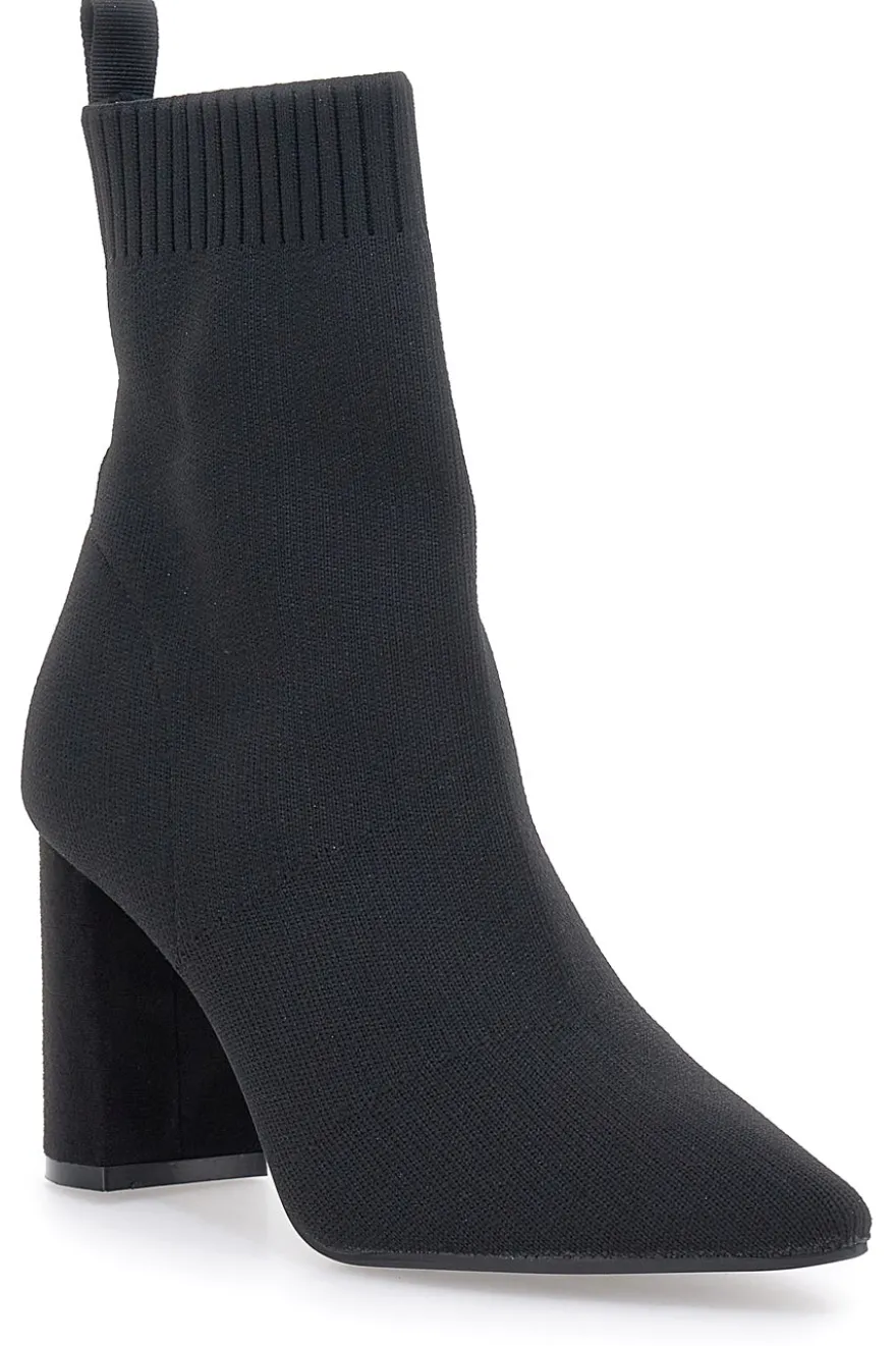 Stivaletti Socks Neri a Punta con Tacco Alto The First 484