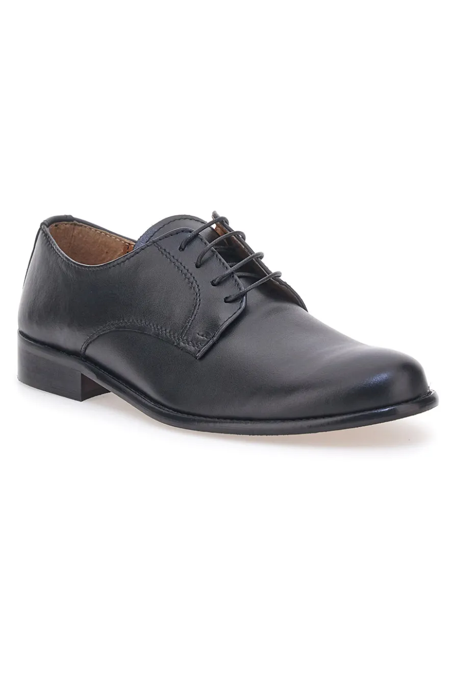 Stringate Classiche Nere con Tomaia in Pelle Made in Italy PITTARELLO 402