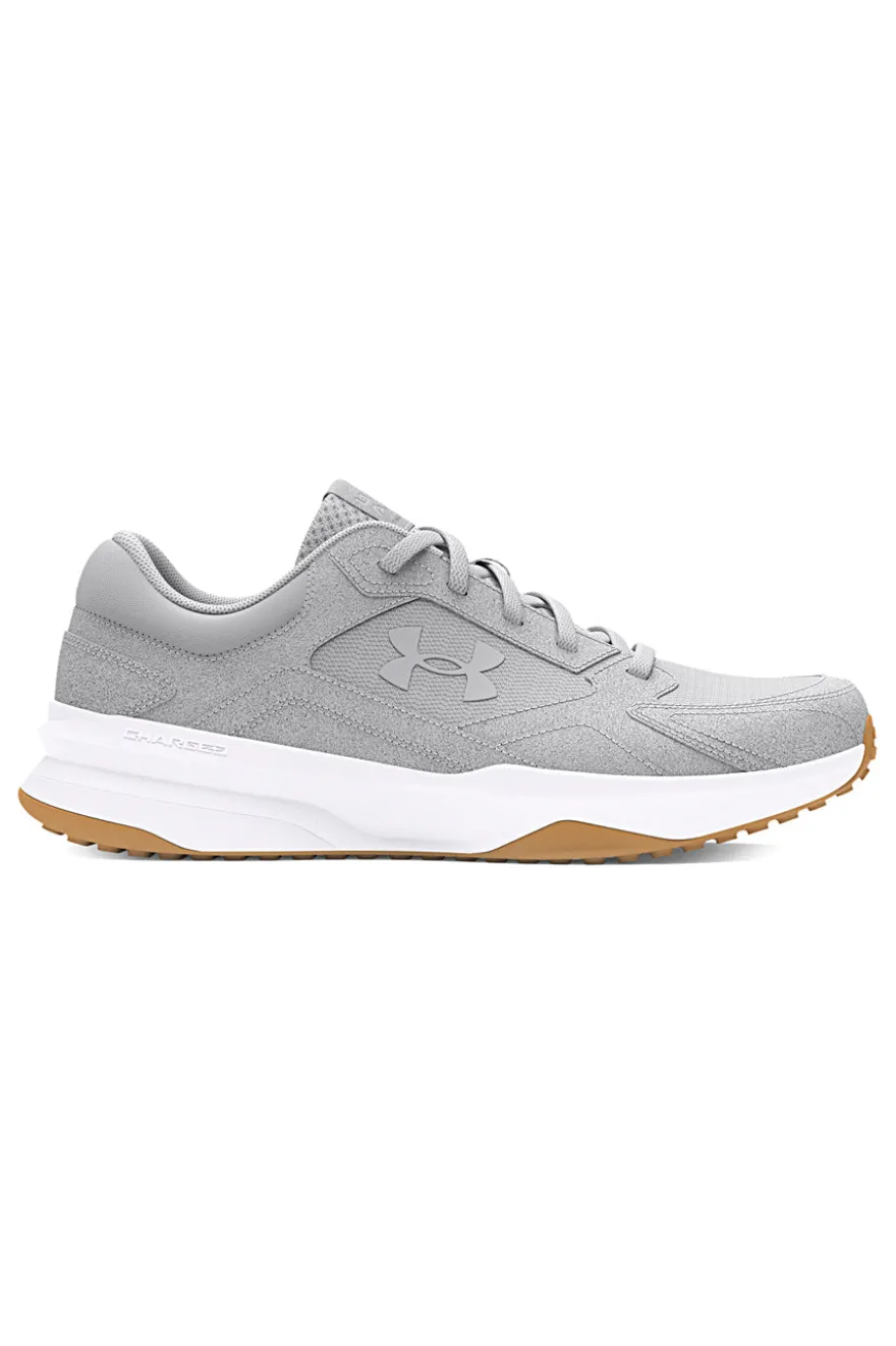 Under Armour – Edge Suede – Gepolsterte Wildleder-Sneaker in Grau