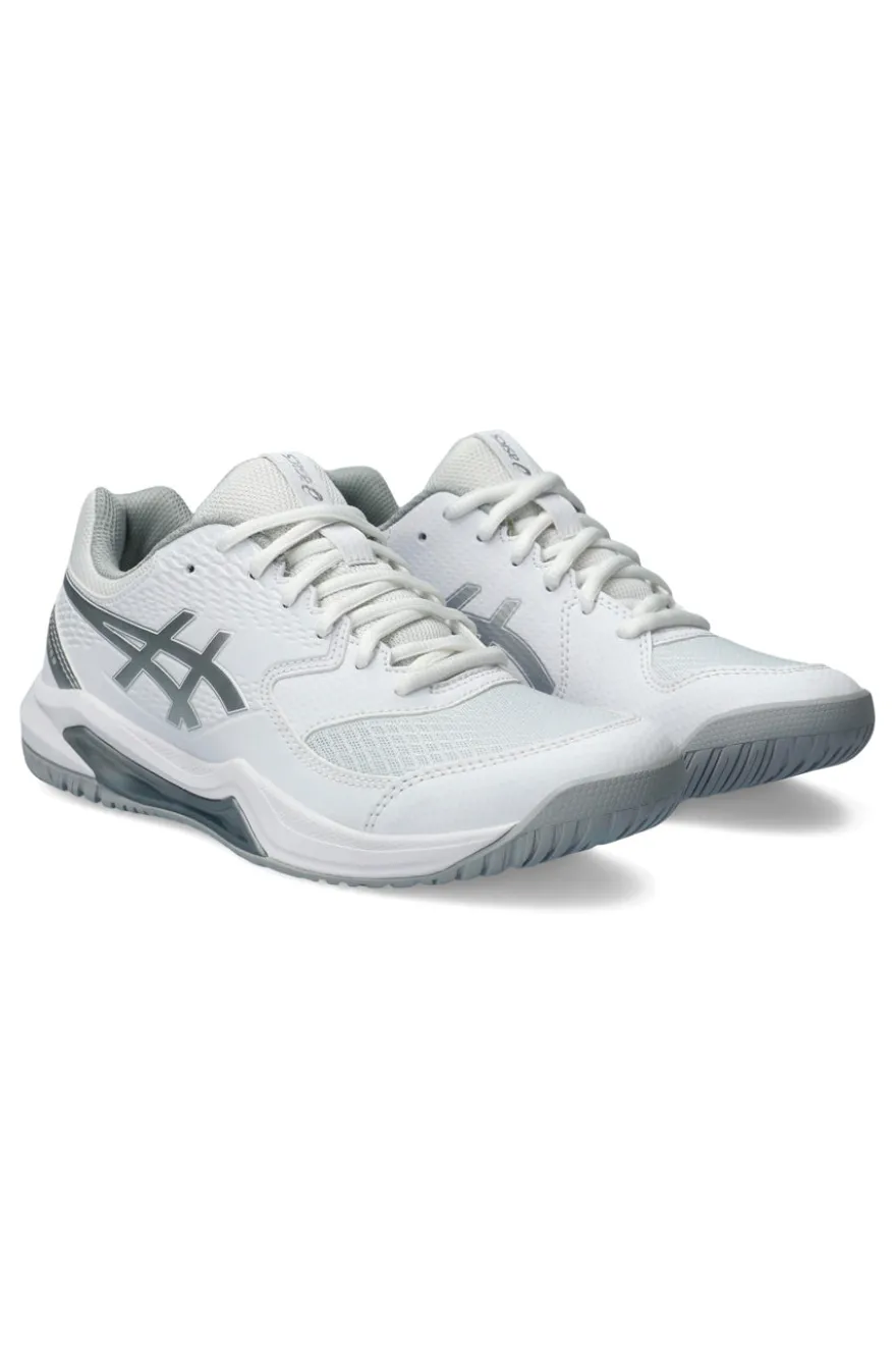 Weiß und Silber Tennisschuhe Asics Gel-Dedicate 8