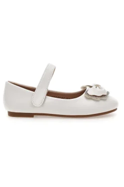 Weiße Ballerinas mit schillernder Schleife Thank you girl 392608S